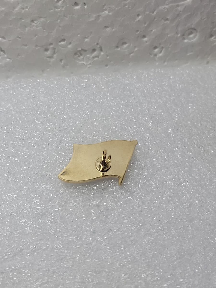 Vintage Flag of South Korea Enamel Lapel Pin Single Post Clutch Back Gold Tone thumbnail 3