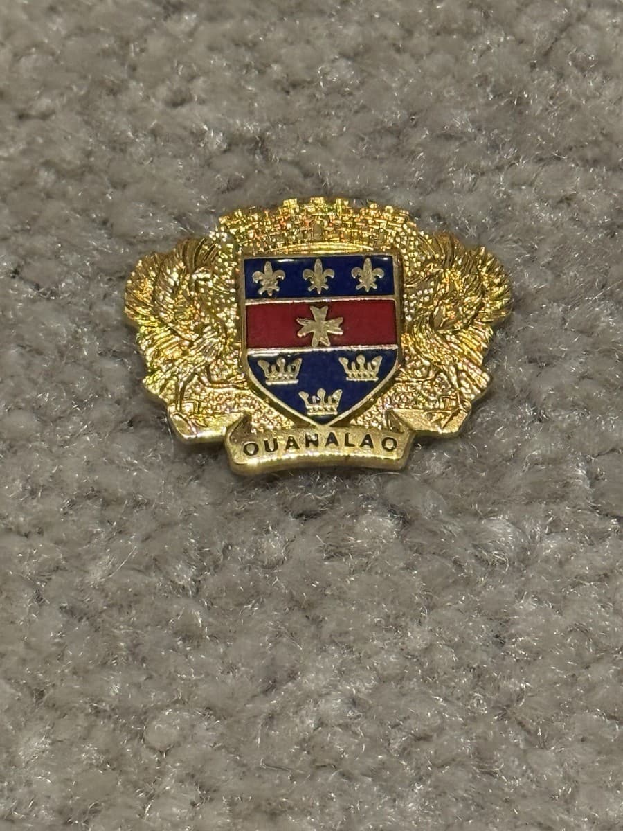 Flag and coat of arms of Saint Barthélemy Enamel Pin - Image 1