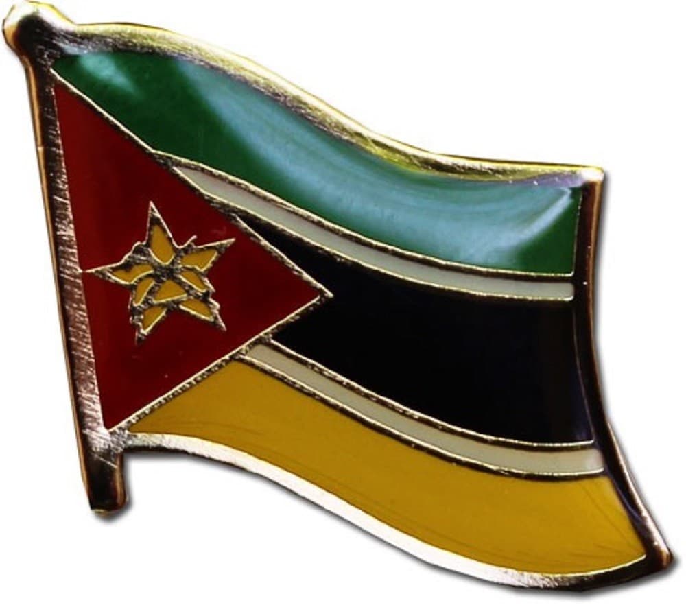 Mozambique Country Flag Bike Motorcycle Hat Cap lapel Pin  - Image 1