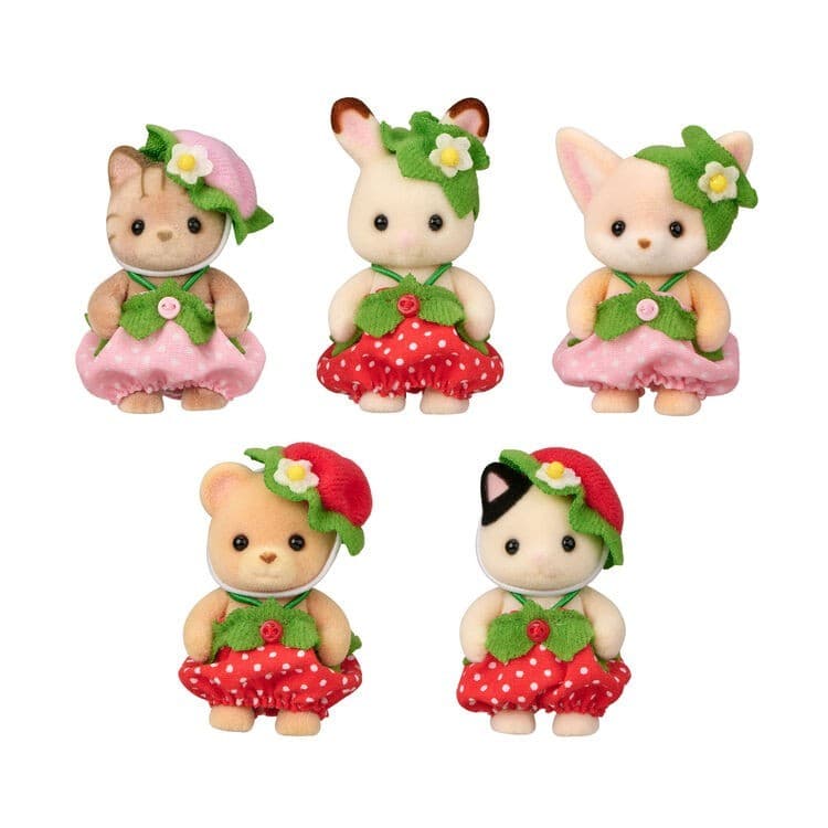 Sylvanian Families Strawberry Baby Set Doll Figure Calico Critters From JAPAN thumbnail 2
