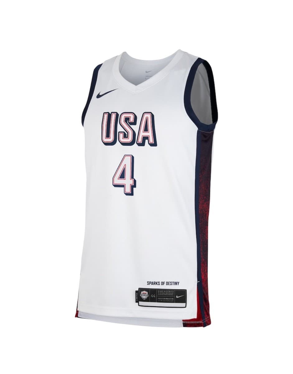 Authentic Stephen Curry Team USA Basketball Jersey 2024 Olympics White Size L thumbnail 2
