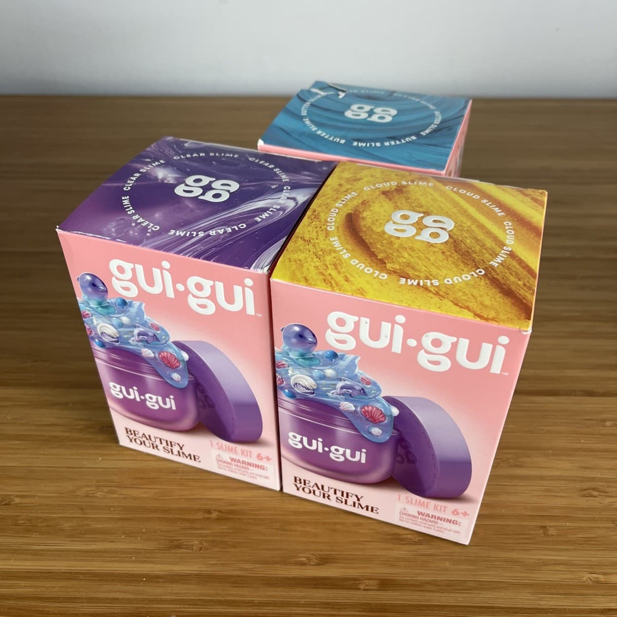 Lot Of 3 Gui-Gui Clear Slime Beautify Kit with Figurine New 2025 - Image 1