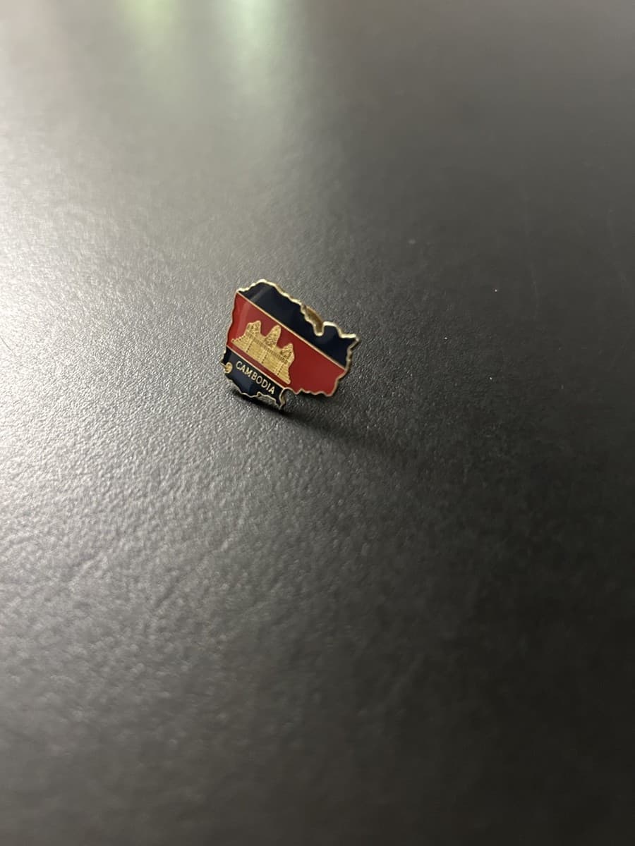 Cambodia Country Shaped Lapel Flag Pin Brooch Ankor Wat Khmer thumbnail 5