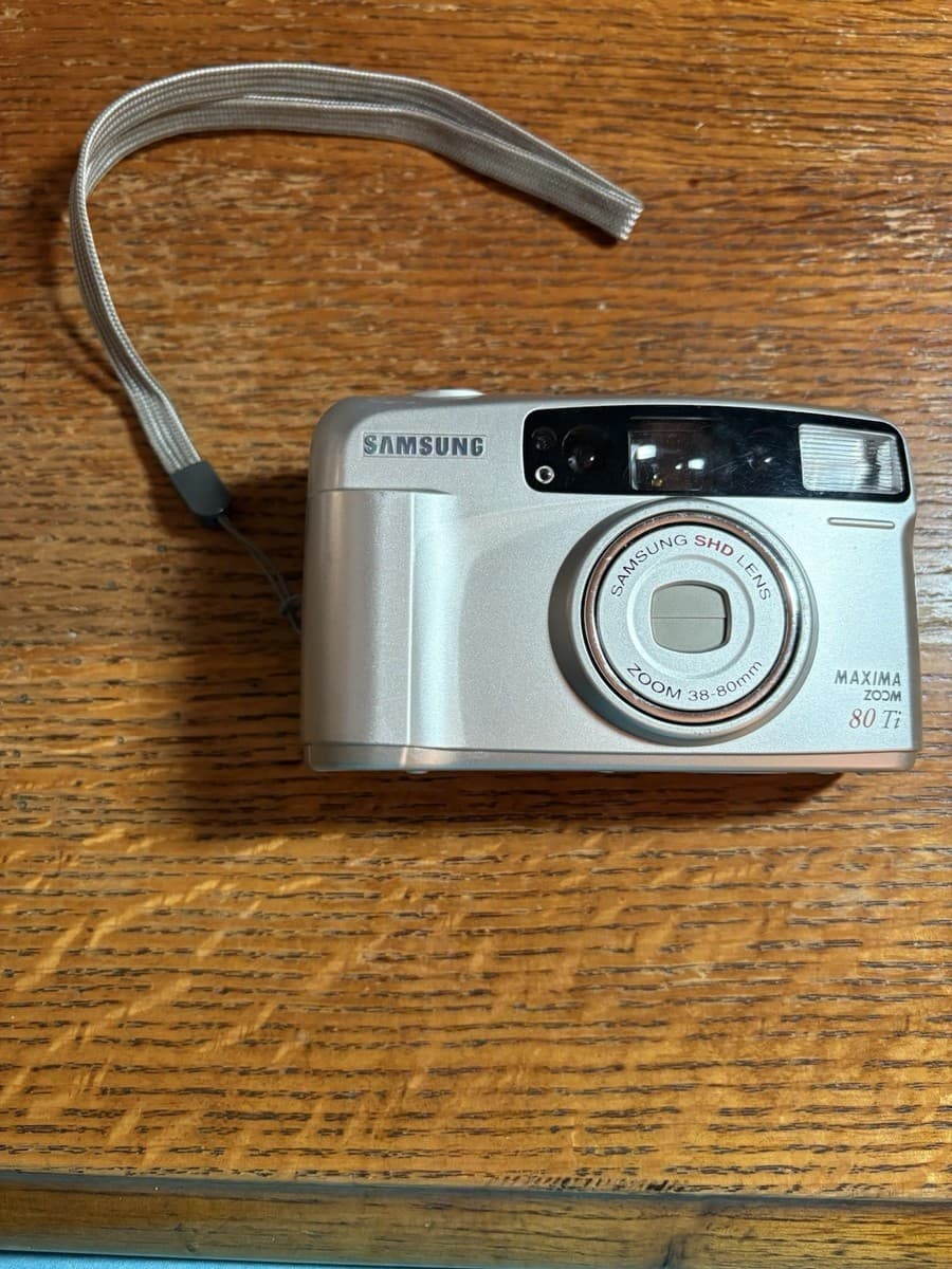 Samsung Maxima Zoom 80TI Point &amp; Shoot 35mm Camera 38-80mm Lens TESTED WORKS - Image 1