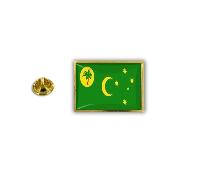 pins pin's flag national badge metal lapel hat button vest cocos island - Image 1