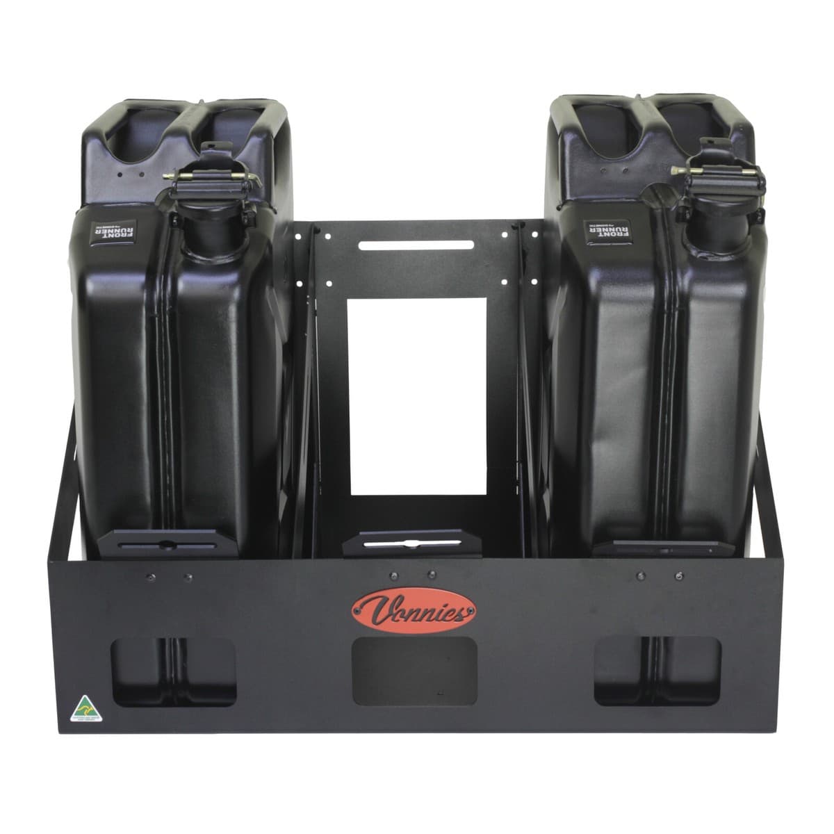 Vonnies 20L Black Vertical Triple Jerry Can Holder-For Trailer/Canopy/4WD, Holds thumbnail 4