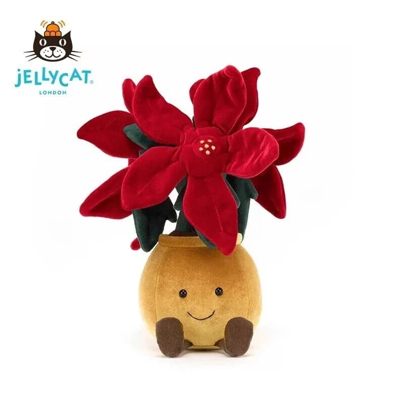 Amuseables Poinsettia Plush 24cm 9.45'' ToyJellycatDol<wbr/>l Doll Gifts Plant Toy- - Image 1