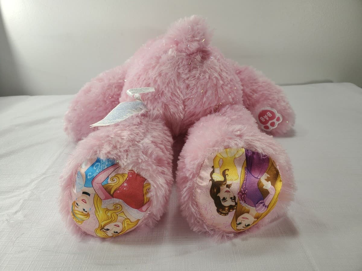 16" Build-A-Bear Pink Disney Princess Plush Bear Stuffed  w/ Gold Light Up Crown thumbnail 2