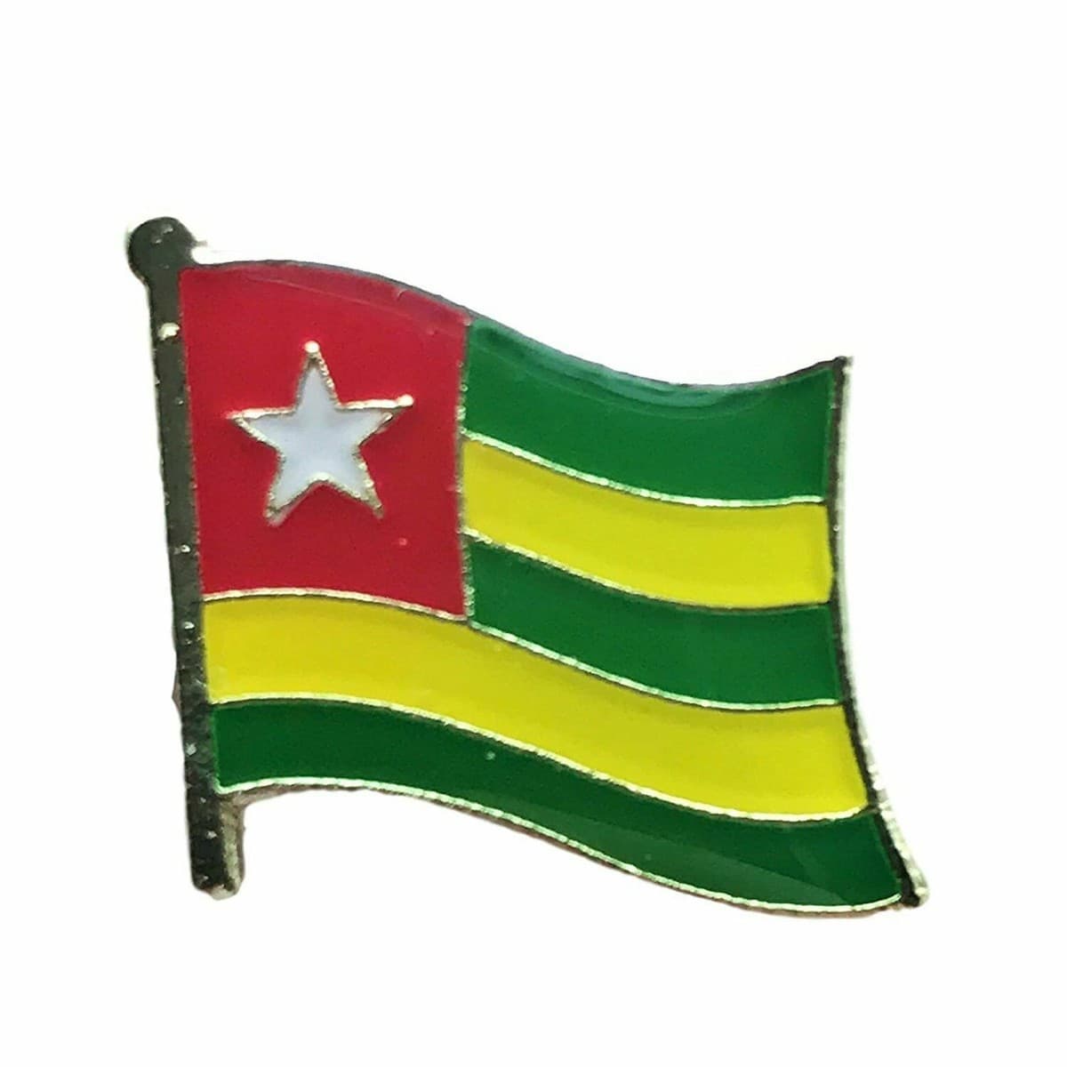 Togo Country Flag Bike Motorcycle Hat Cap lapel Pin - Image 1