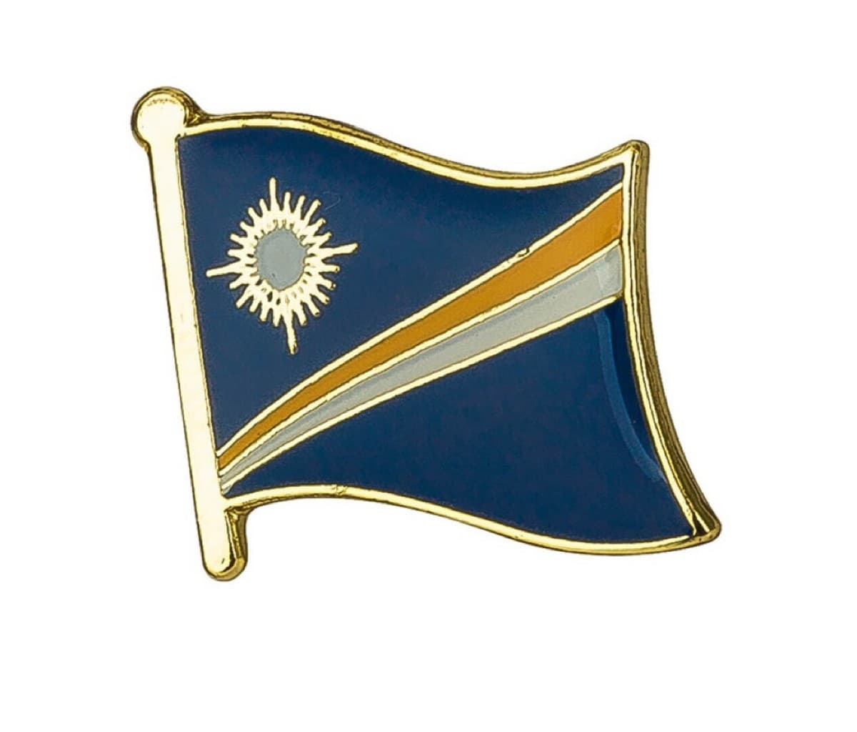 Marshall Islands Flag Lapel Pin 5/8" x 5/8" - Image 1