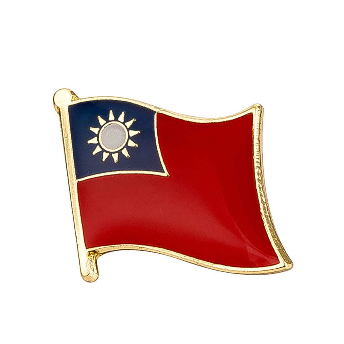 Taiwan Flag Lapel Pin 5/8" x 5/8" - Image 1