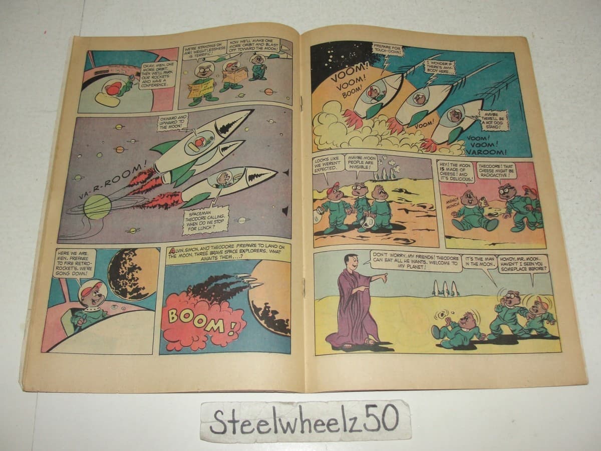 Alvin #21 Comic Dell 1971 And The Chipmunks Cartoon TV Show Simon Theodore Dave thumbnail 4