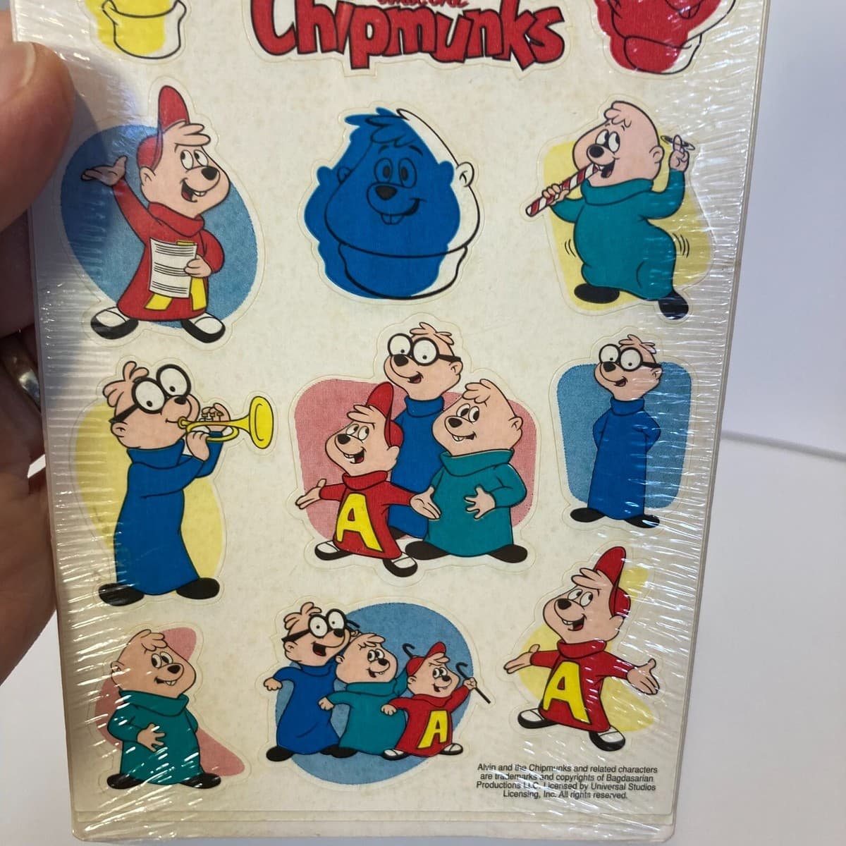 Vintage Alvin and the Chipmunks Sealed 2 Sticker Sheets American Greetings 80s thumbnail 3
