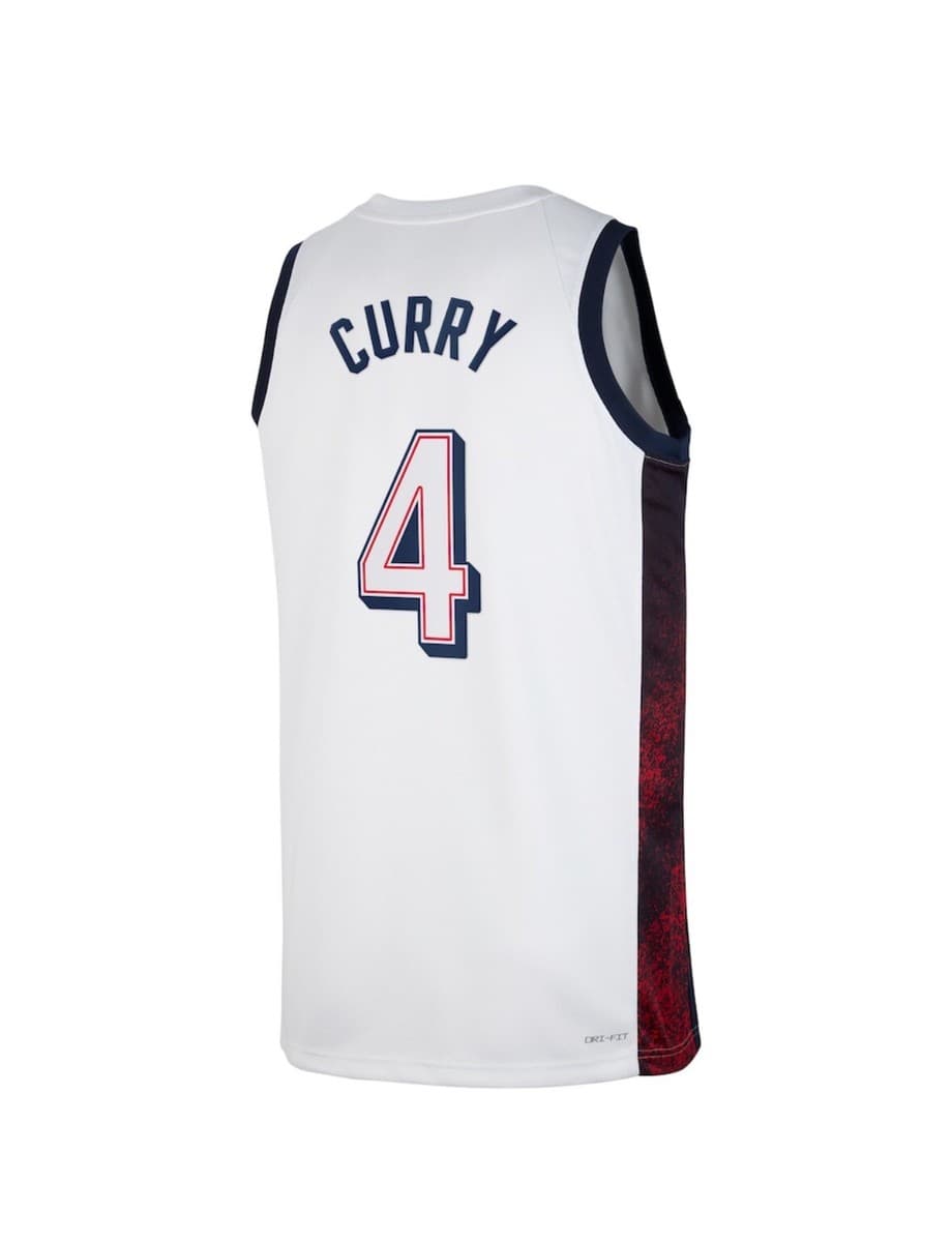 Authentic Stephen Curry Team USA Basketball Jersey 2024 Olympics White Size L thumbnail 3