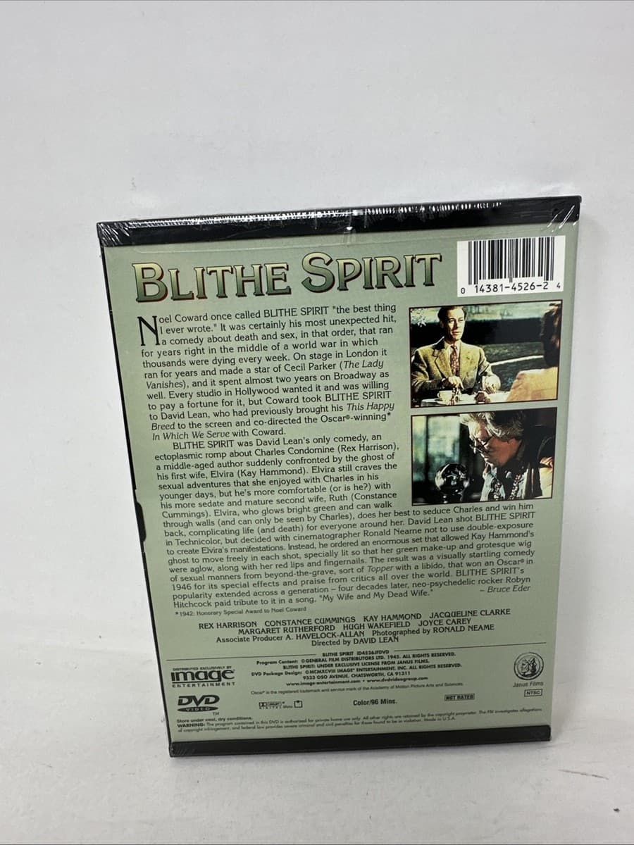 Blithe Spirit (DVD, David Lean's, Rex Harrison) NEW!!! thumbnail 3