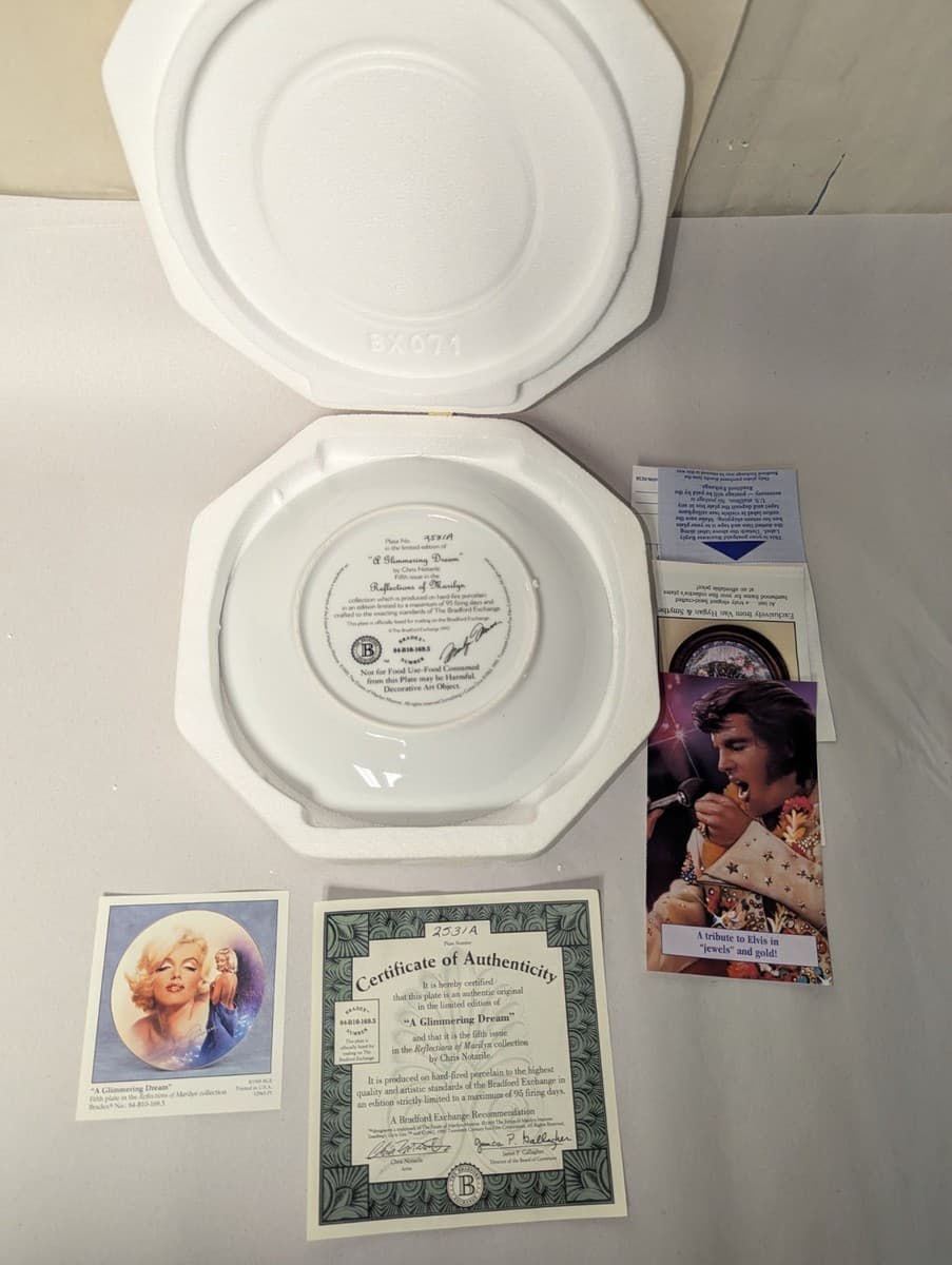 Marilyn Monroe "A Glimmering Dream" 5th Issue Collector Plate Bradford Exchange  thumbnail 5