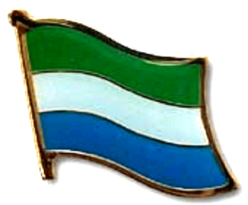 SIERRA LEONE HAT  LAPEL FLAG PIN  - NEW - Image 1
