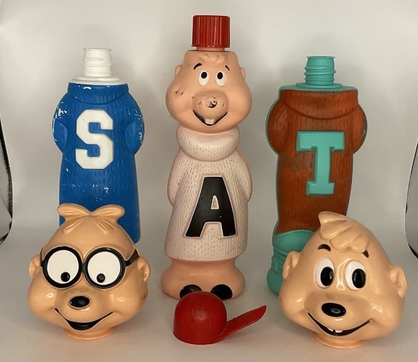 Chipmunks Vintage 1960s SOAKY Lot - Alvin, Simon &amp; Theodore Chip Bubble Bath thumbnail 5