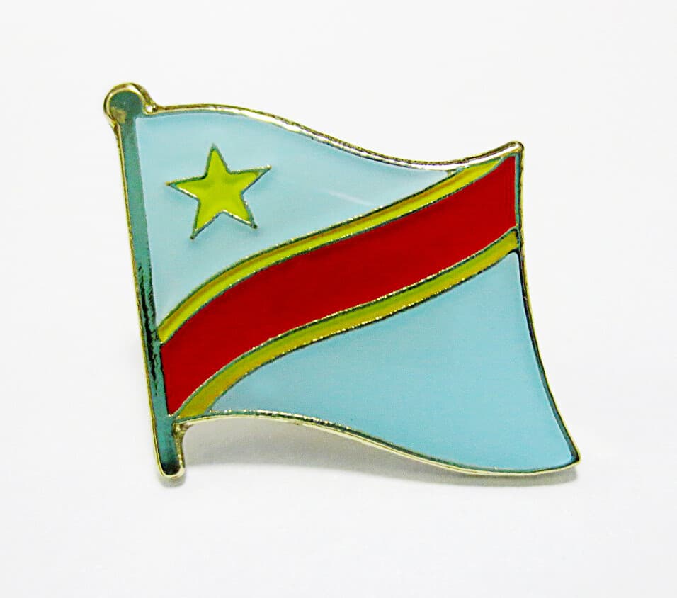 Congo National Flag Metal Lapel Pin Flag Pin - Image 1
