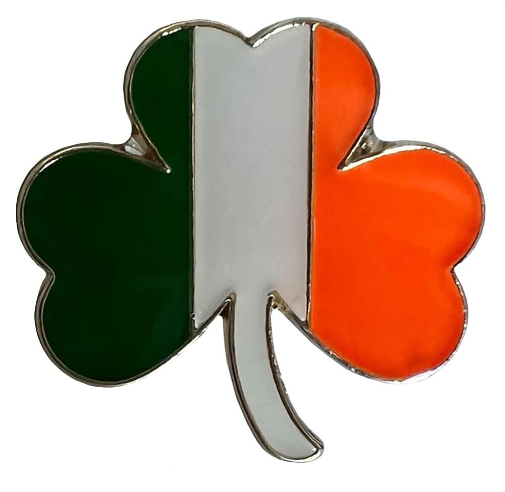 Ireland Flag Shamrock Motorcycle Hat Cap lapel Pin - Image 1