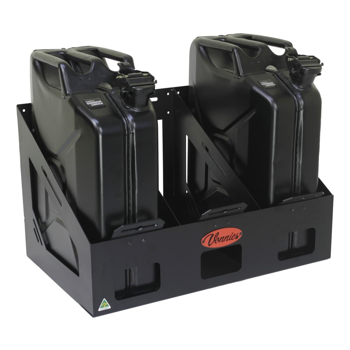 Vonnies 20L Black Vertical Triple Jerry Can Holder-For Trailer/Canopy/4WD, Holds thumbnail 2