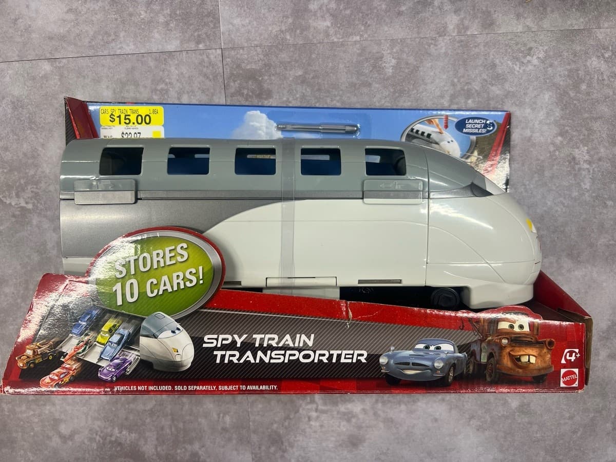 2011 Disney PIXAR Cars Spy Train Transporter Car Carrier Brand New