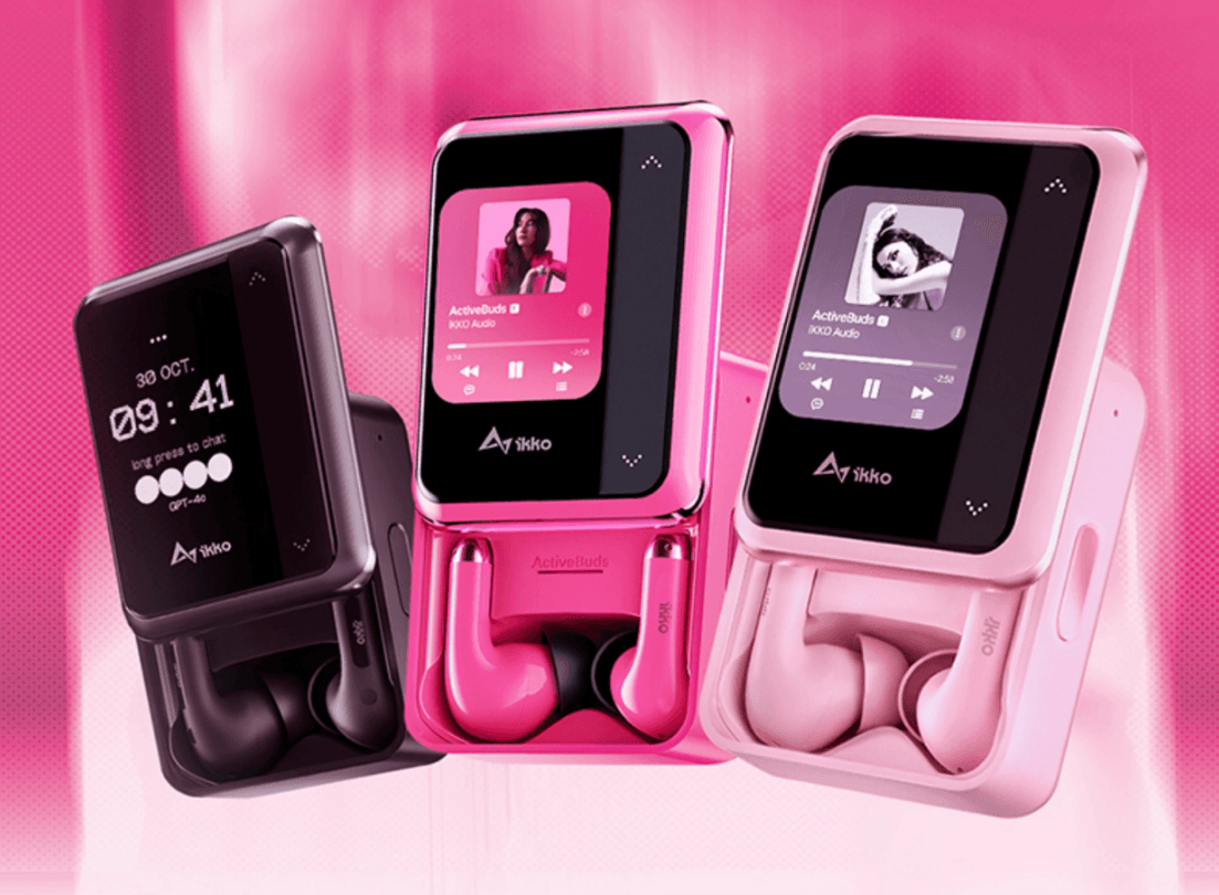 IKKO ActiveBuds AI Touchscreen smart Bluetooth Earphones Powered by ChatGPT thumbnail 2