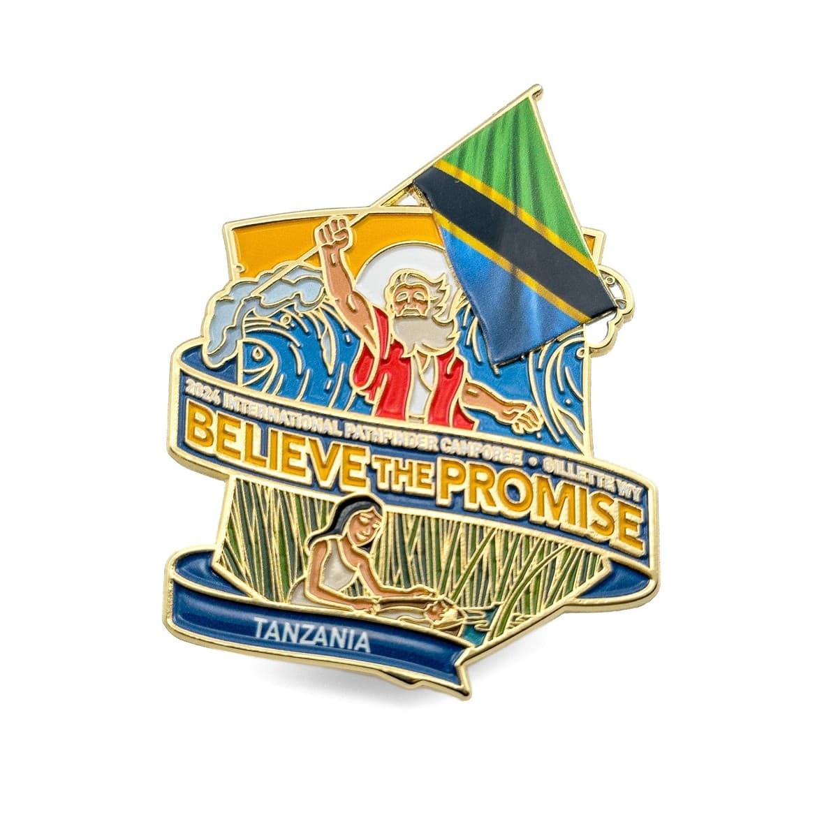 Believe the Promise 2024 Flag Pin (Tanzania) - Image 1