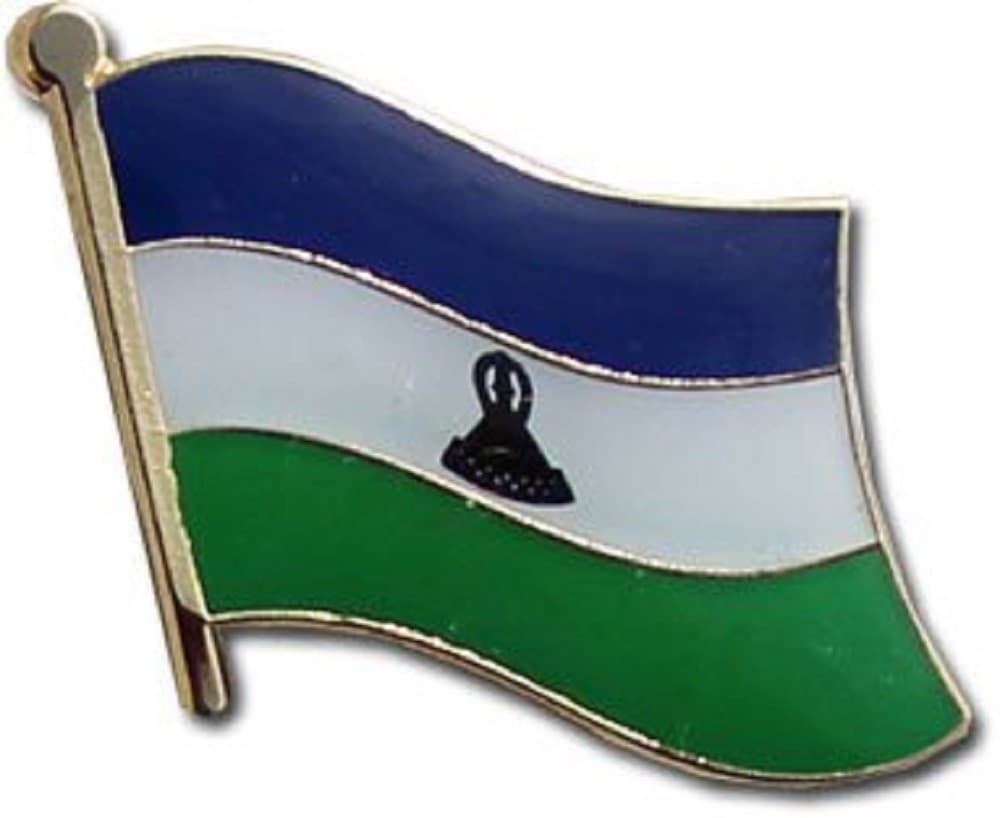 Lesotho Country Flag Bike Motorcycle Hat Cap lapel Pin  - Image 1