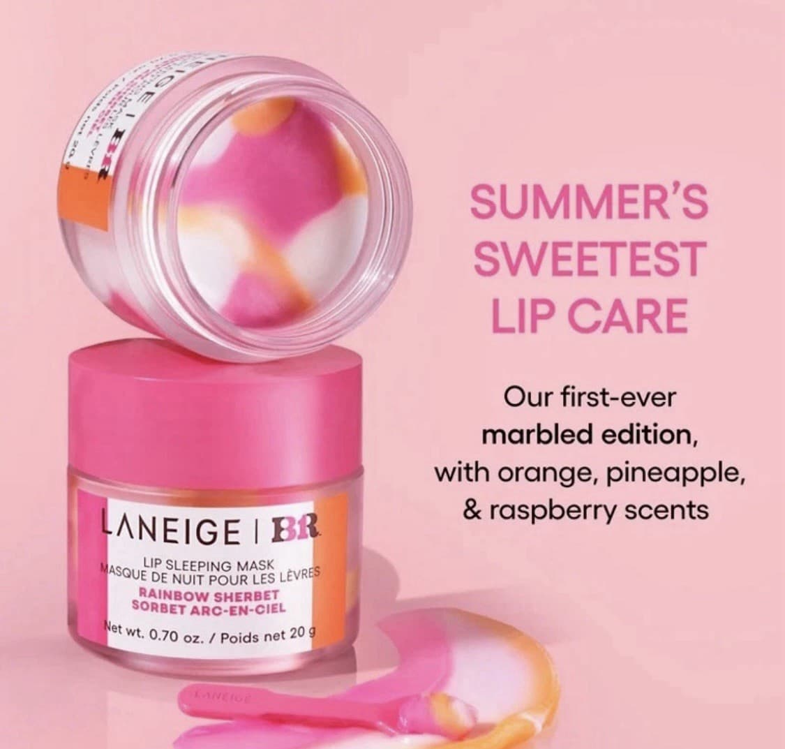 Laneige Baskin Robbins Rainbow Sherbet Lip Sleeping Mask Limited Edition NIB thumbnail 3