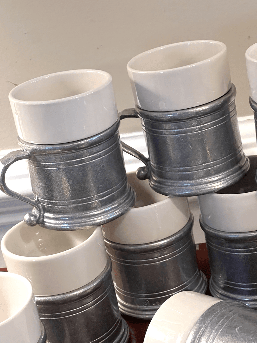 RWP Wilton Armetale Pewter Tavern Mug Coffee Cup Stein Ceramic Liner Set Of 10 thumbnail 4