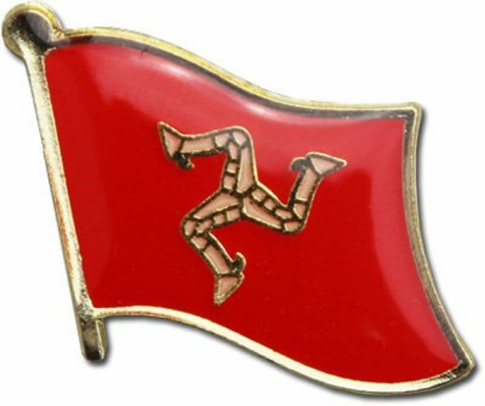 Isle of Man Country Flag Bike Motorcycle Hat Cap lapel Pin - Image 1