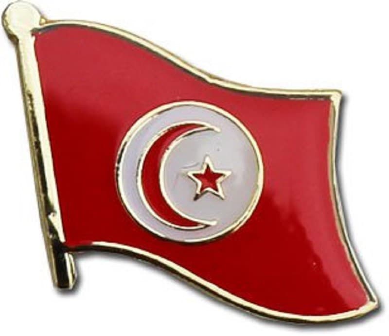 TUNISIA   HAT LAPEL FLAG PIN  - NEW - Image 1