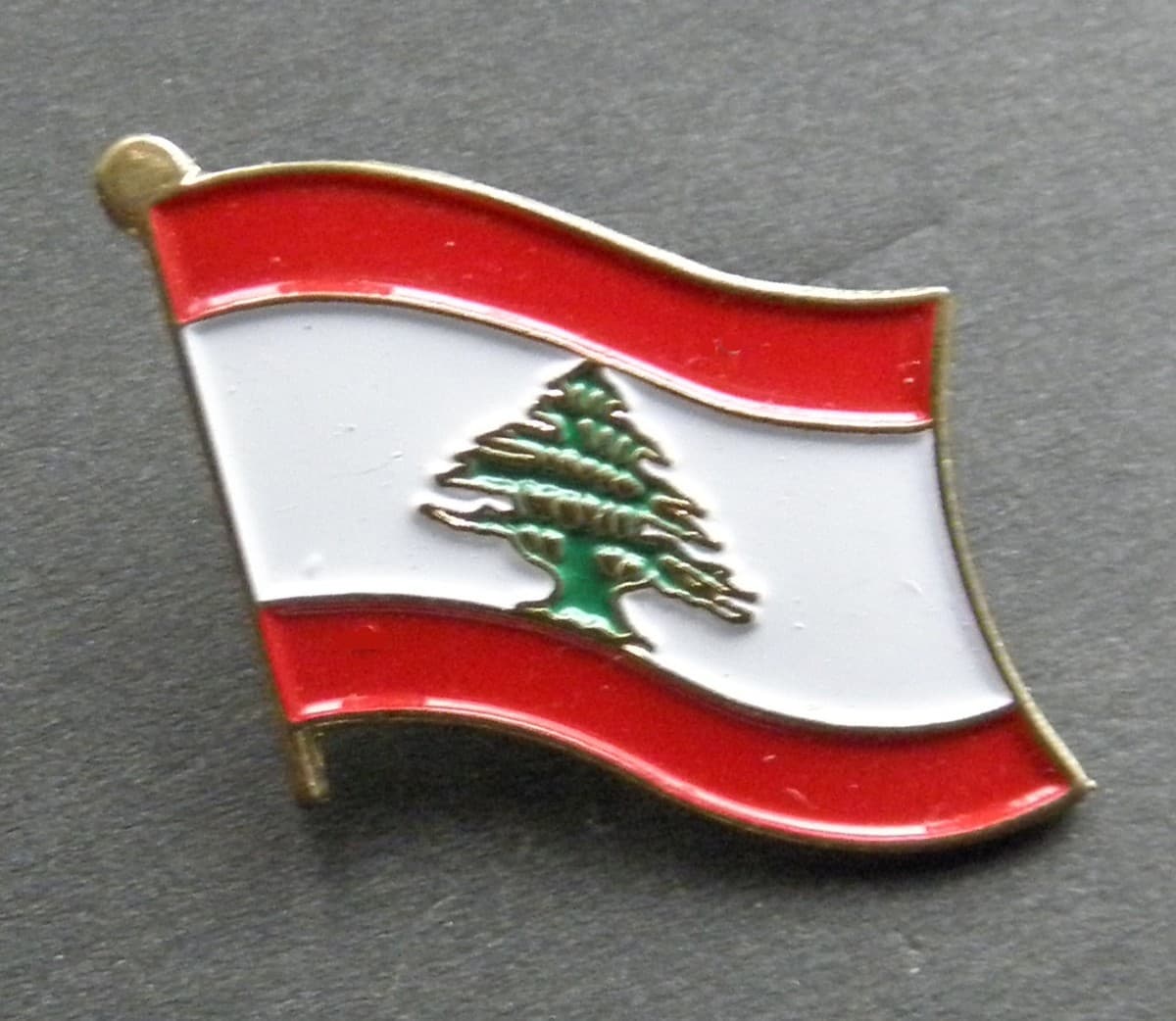 LEBANON INTERNATIONAL FLAG LAPEL PIN BADGE 7/8 INCH - Image 1