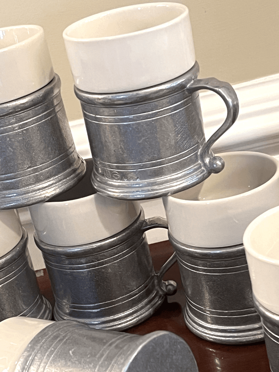 RWP Wilton Armetale Pewter Tavern Mug Coffee Cup Stein Ceramic Liner Set Of 10 thumbnail 2