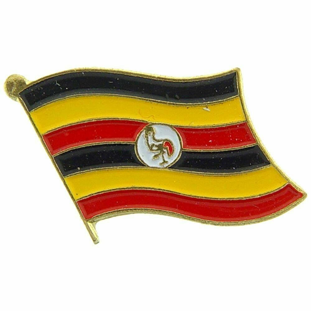 Uganda Country Flag Bike Motorcycle Hat Cap lapel Pin - Image 1