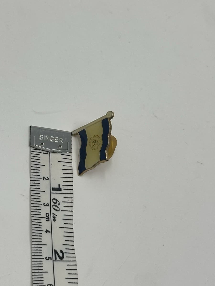 Flag of Nicaragua Vintage Lapel Pin! Men’s And Women’s Suit ! Gold Toned Pin thumbnail 3