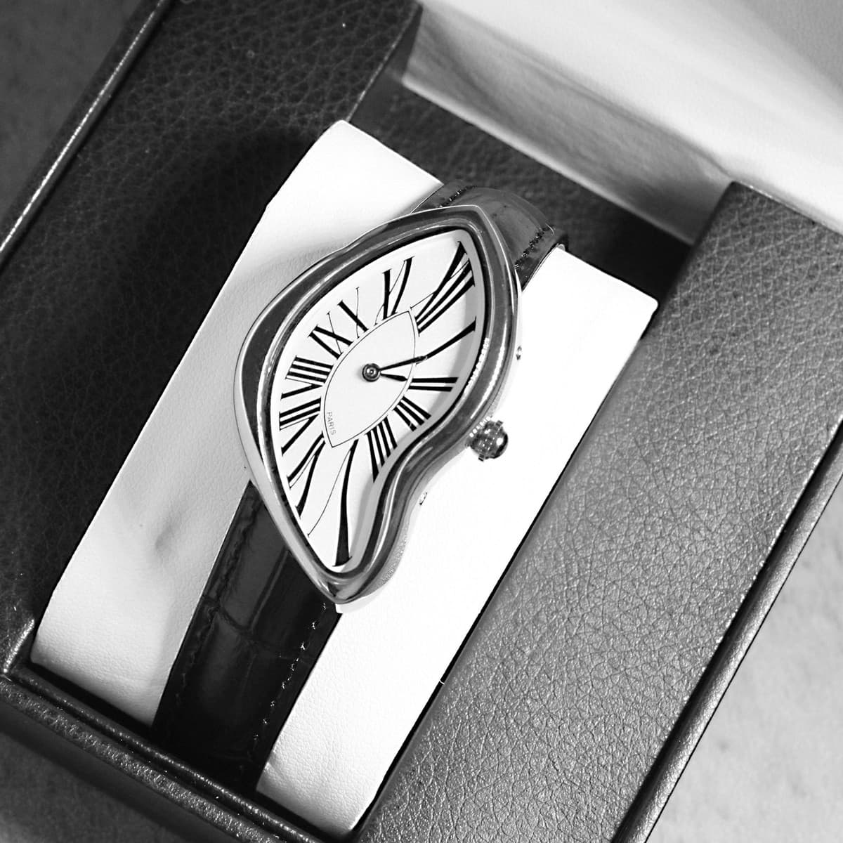 Melting Crash Watch Dali Paris French Vintage Rare Irregular Shape Waterproof US thumbnail 4