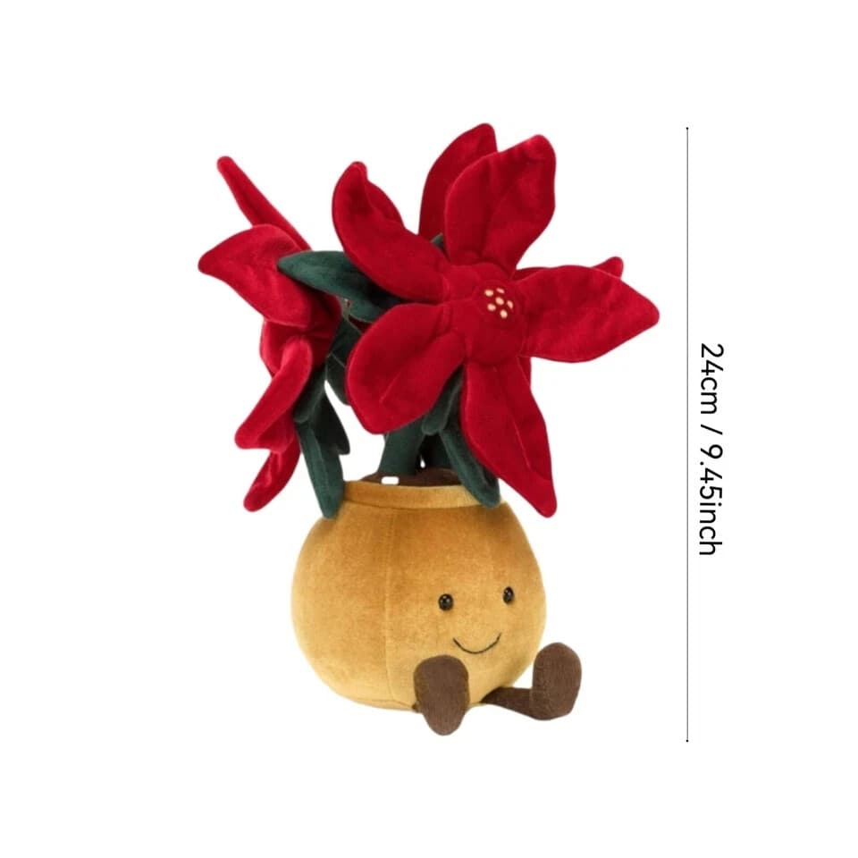Amuseables Poinsettia Plush 24cm 9.45'' ToyJellycatDol<wbr/>l Doll Gifts Plant Toy- thumbnail 4