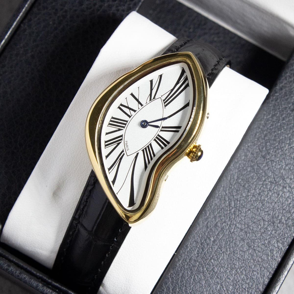Melting Crash Watch Dali Paris French Vintage Rare Irregular Shape Waterproof US thumbnail 2