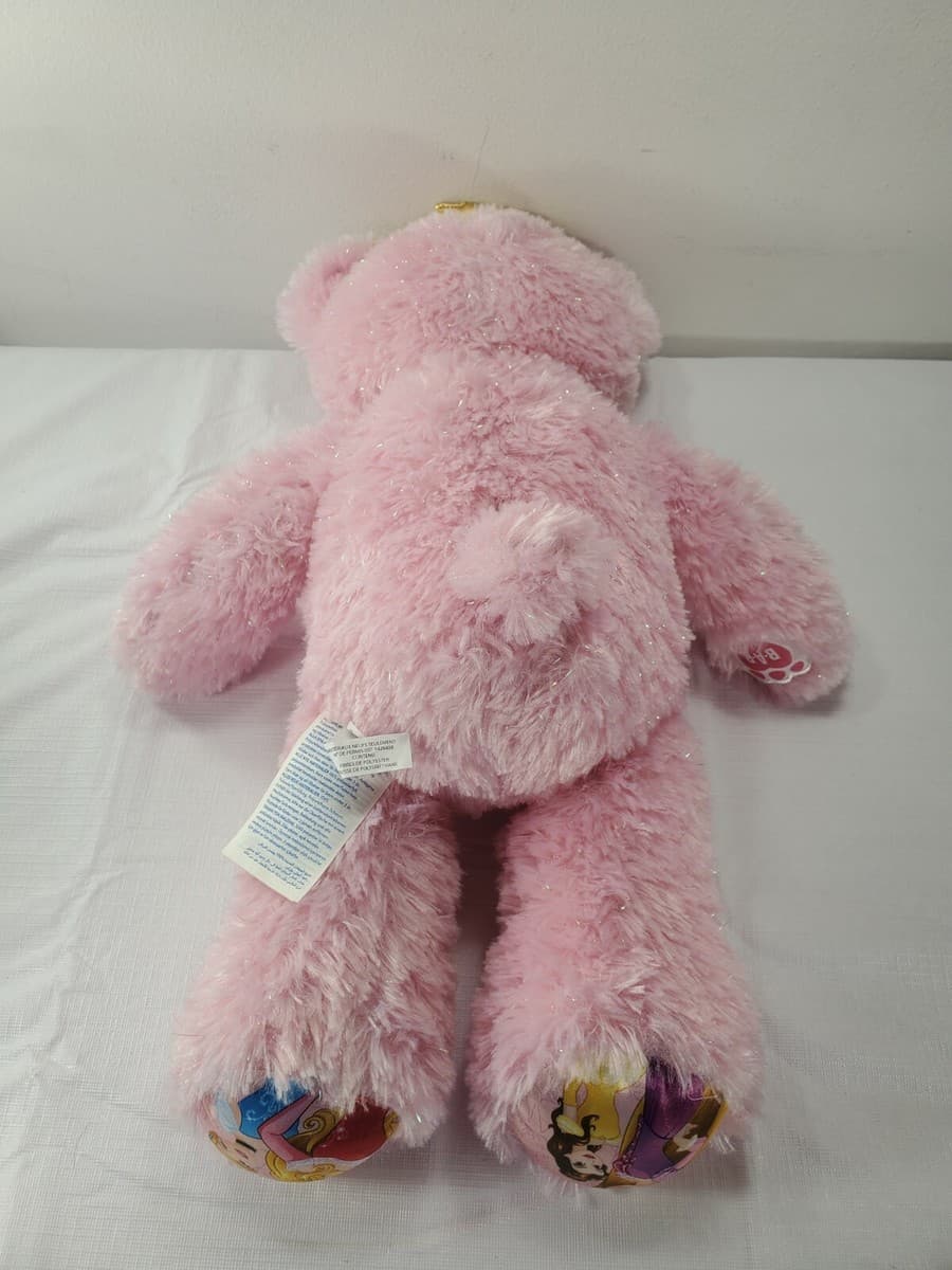 16" Build-A-Bear Pink Disney Princess Plush Bear Stuffed  w/ Gold Light Up Crown thumbnail 3