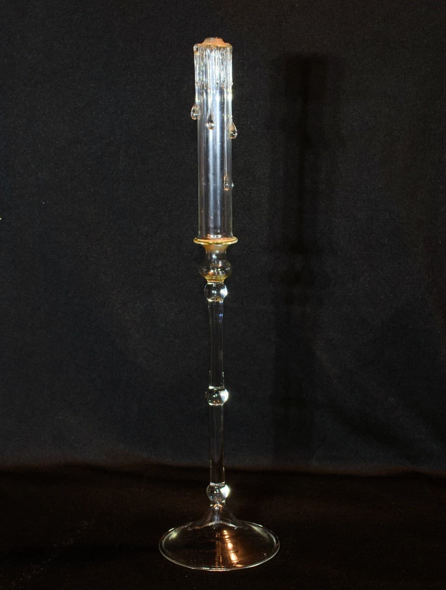 Elena Radice Clear Murano Glass Oil Candle 1980s W-1 thumbnail 2