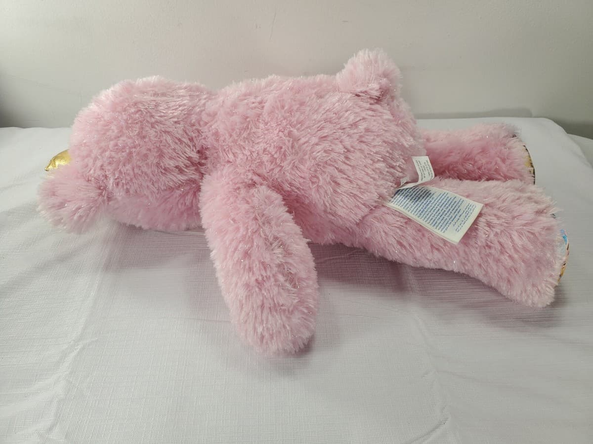 16" Build-A-Bear Pink Disney Princess Plush Bear Stuffed  w/ Gold Light Up Crown thumbnail 5