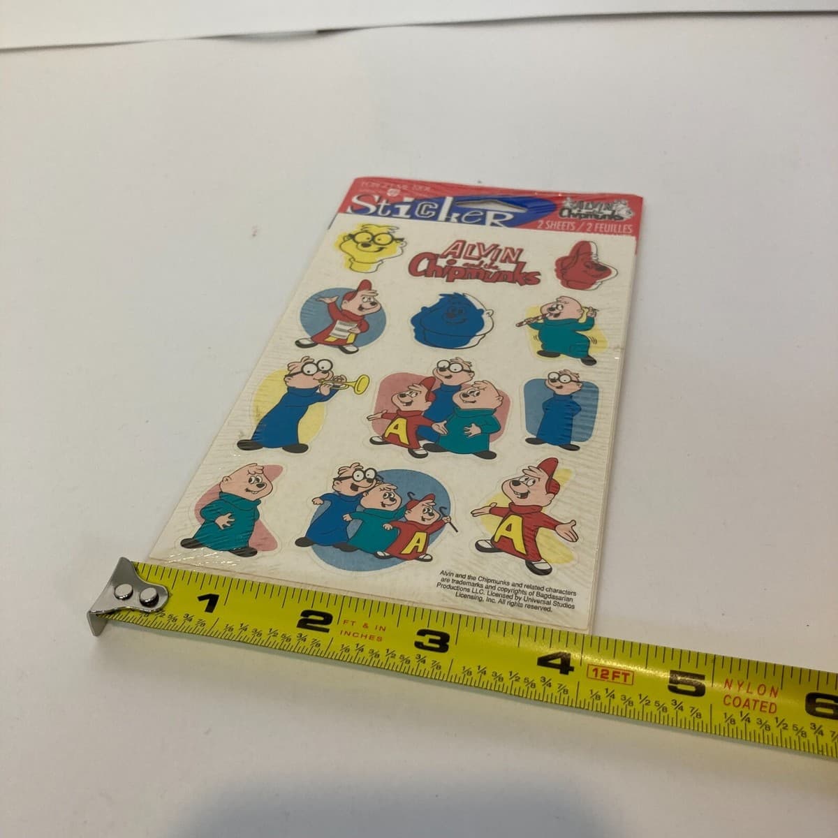 Vintage Alvin and the Chipmunks Sealed 2 Sticker Sheets American Greetings 80s thumbnail 2