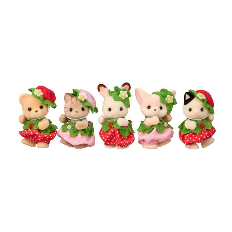Sylvanian Families Strawberry Baby Set Doll Figure Calico Critters From JAPAN thumbnail 4