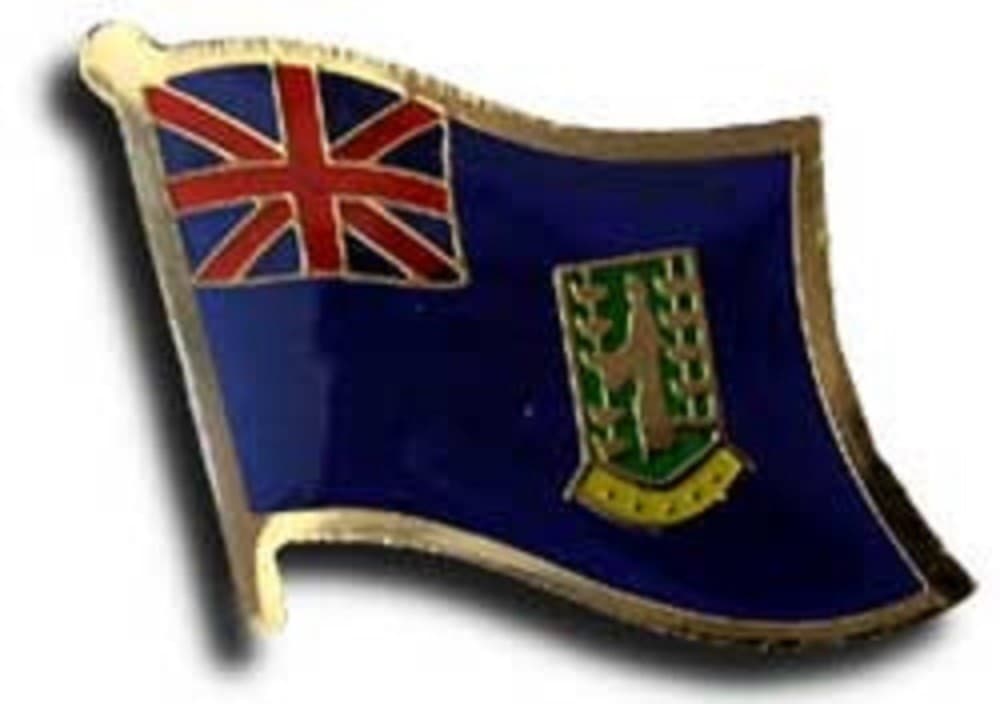 British Virgin Islands Country Flag Bike Motorcycle Hat Cap lapel Pin  - Image 1