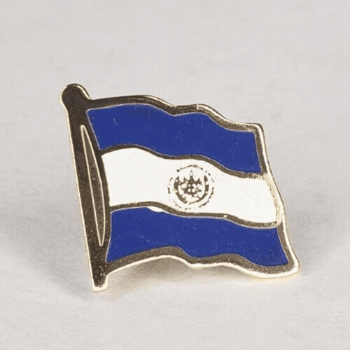 República de El Salvador Flag w Seal Lapel / Hat Pin NEW - Image 1