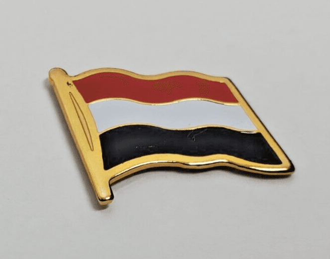 Republic of Yemen Flag Saudi Arabia Arab Spring Asia Pin Tricolor Tricolour thumbnail 3