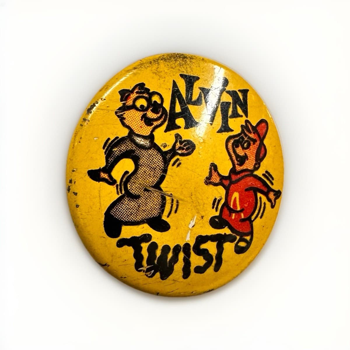 Vintage 1962 Alvin And The Chipmunks “Alvin Twist” Button Pin  thumbnail 3