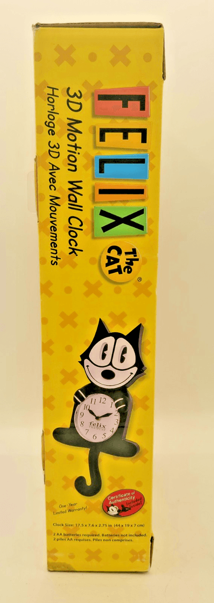 Felix The Cat 3D Motion Tail Wall Clock NJ Croce Co NEW w/ COA &amp; FREE SHIP thumbnail 4